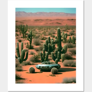 Area 51 - UFO Stop on the Desert Design Retro Posters and Art